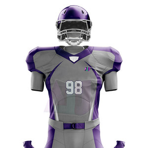 Conjunto de Uniforme de Fútbol Americano para Hombre Adulto, Personalizable, Manga Corta, Material Ligero de Poliéster y Spandex, Transpirable y Flexible - Product Image 4