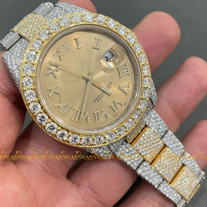 Precio de fábrica Bling Venta al por mayor Personalizar Acero inoxidable Moissanite Iced Out Diamond Watch Trending Nueva llegada Joyería de marca - Product Image 1