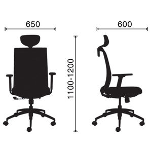 Silla de Oficina Ergonómica Mars-01 HOGVP044, Diseño Contemporáneo con Reposacabezas y Altura Ajustables, Material de Tela PU Plegable - Product Image 6