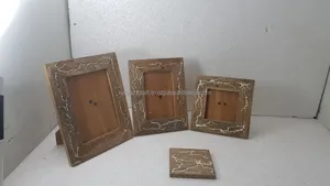 Marco de fotos de madera moderno Marco de fotos de madera único con detalles hechos a mano para un toque de elegancia - Product Image 5