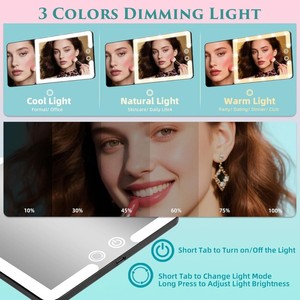 Xe Sun Visor Vanity gương với đèn & 20x Độ phóng đại, <span class=keywords><strong>LED</strong></span> Light Up gương trang điểm cho Sun Visor - Product Image 4