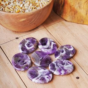 Handmade Natural Amethyst Thumb Worry <b>Stone</b> - Healing Crystal for Reiki Meditation & Stress <b>Relief</b> - Product Image 4