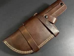 Étui en cuir personnalisé OEM fait main pour couteaux cousu à la main finition de haute qualité design portable noir - Product Image 3