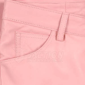 Pantalon en cuir décontracté à taille moyenne pour hommes Pantalon en cuir de haute qualité avec impression de logo personnalisé Meilleur prix pour la vente en gros - Product Image 4