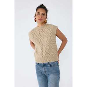 Suéter de Punto sin Mangas con Patrón Geométrico - Product Image 1
