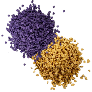 เม็ดยาง EPDM ที่มีคุณภาพดีที่สุด1-4มม. เป็นมิตรกับสิ่งแวดล้อมปลอดสารพิษสำหรับการวิ่งจ๊อกกิ้งแทร็กเพิ่มการดูดซับแรงกระแทก - Product Image 1