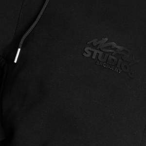 <b>Men</b> Black Heavy Cotton Studio Sweatpants Relaxed Fit Zipper Pocket Casual <b>Jogger</b> Pants <b>Loose</b> Athletic Streetwear - Product Image 3