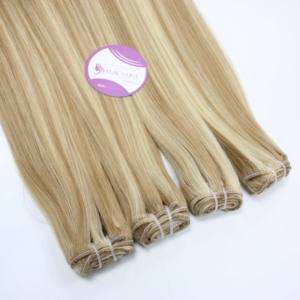 Extensions de cheveux vierges vietnamiens de haute qualité en gros, tissées à la machine, lisses, couleur claire - Product Image 6