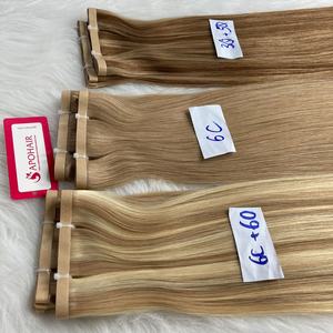 Venta al por mayor 100% Virgen Remy Extensión del pelo de alta calidad Balayage Cinta Larga en la extensión del pelo liso - Product Image 4