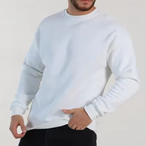Sweat-shirt pour homme à manches longues, gris uni, design tendance, séchage rapide, 100% polyester, fournisseur d'usine avec logo frontal - Product Image 1