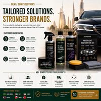 Kit de Restauration de Phares OEM à Marque Privée, Emballage Personnalisé Anglais-Arabe pour Distributeurs des Émirats Arabes Unis et d'Arabie Saoudite