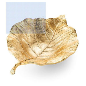 Plateau de Dessert Alimentaire en Forme de Feuille d'Or Plateau de Service Alimentaire pour Hôtel Restaurant Fournisseurs - Product Image 1