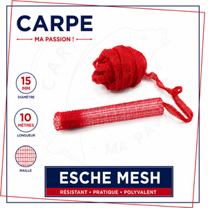 RECHARGE ESCHE MESH Rouge 15mm 25mm 10 mètres Accessoires de protection pour la pêche à la carpe en eau douce, techniques de pêche au fond, matériel PP, leurre - Product Image 1