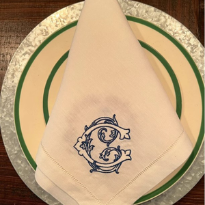 Serviettes de Cocktail Carrées Monogrammées 100% Coton Serviettes de Mariage Brodées Personnalisées Ourlet Élégant Dîner Serviette Réutilisable - Product Image 6