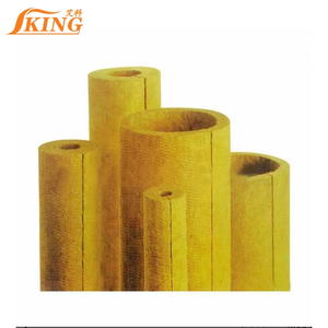 Aislamiento de tuberías ignífugas ISOKING Precio 80-120kg/m3 22-610mm 1M Tubo de lana de roca impermeable - Product Image 4