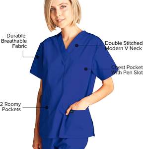 Vente en gros moderne personnalisé unisexe Scrubs uniformes ensembles pantalons de survêtement médecins infirmières hôpital médical gommage costumes 2025 - Product Image 5