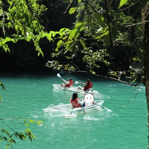 Kayak transparent en polycarbonate à fond de verre, canoë <span class=keywords><strong>portable</strong></span>, kayak de tourisme pour lacs et rivières, sports nautiques - Product Image 5