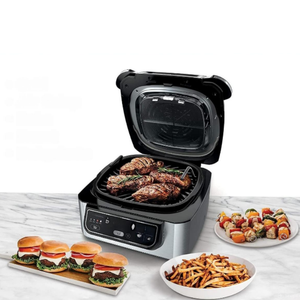 Grill d'intérieur 5-en-1 avec friteuse à air, fonction rôtissage, cuisson et déshydratation, noir/argent, panier de 4 litres et cuve de cuisson de 6 litres - Product Image 3