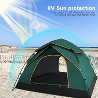 Tienda de Campaña Tipo Domo, Instalación Instantánea, Impermeable, de Poliéster, Cuatro Estaciones, Doble Capa, Camuflaje, con Porche para Senderismo y Viajes al Aire Libre