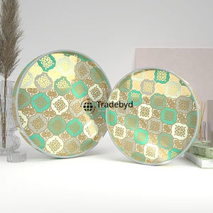 Tradebyd Plateau en bois de luxe Plateau de service de qualité supérieure pour thé café petit déjeuner salle à manger hôtel et maison - Product Image 4