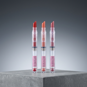 Bálsamo Labial Rosa Humectante de Larga Duración, Fórmula Cosmética Coreana, Tapa Automática con Clic, Tamaño Regular, Cuidado Labial - Product Image 1