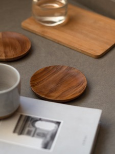 Sous-verres modernes de luxe écologiques en bois de noyer et de mangue, blancs non finis, carrés, pour boissons - FAIZA CRAFT - Product Image 5