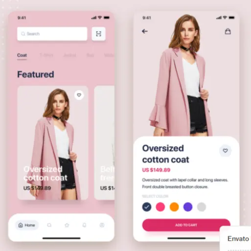 Top application de conception et de développement de vêtements pour femmes | Application de magasin de mode de commerce électronique Mobile