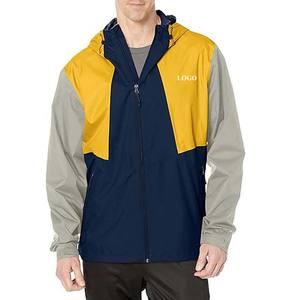 Chaquetas de hombre con diseño de logotipo personalizado OEM de color de contraste, chaquetas de hombre impermeables con Cremallera de nailon y poliéster de estilo callejero - Product Image 2