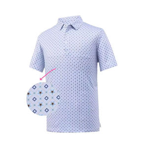 Chemise pour homme ODM, élégante, décontractée, motif uni, 100% coton jersey spandex/polyester, anti-froissement, séchage rapide, manches courtes - Product Image 1