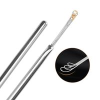 1 pièce Curette manuelle en acier inoxydable de qualité médicale pour le nettoyage des oreilles, outil durable pour l'entretien des oreilles avec logo personnalisé pour enfants et adultes