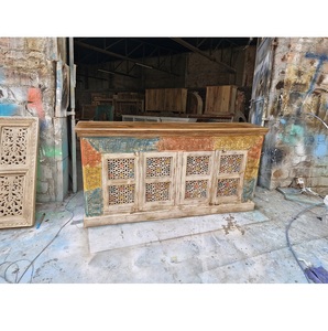 ตู้ไม้จริงทำมือคุณภาพพรีเมียม แบบโมดูลาร์ สำหรับห้องนั่งเล่น ประตูปิด ชั้นวางเปิด ขยายได้ ดีไซน์เรียบหรู เฟอร์นิเจอร์สำหรับใช้ในบ้านทุกวัน - Product Image 2