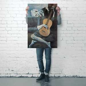 Póster de Pablo Picasso de Estilo Moderno, el Viejo Guitarrista, Arte de Pared en Lienzo - Product Image 4