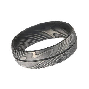 Bagues en acier damas pour hommes, entièrement personnalisées de haute qualité/nouveau modèle Offre Spéciale - Product Image 4