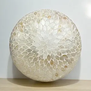 Bol en nacre unique en gros avec une technique polie au design complexe à des fins décoratives de fête - Product Image 4