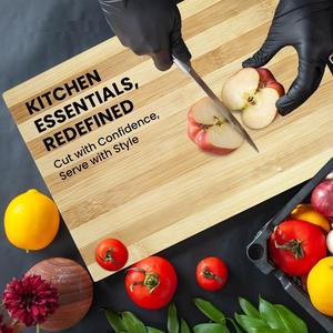 Tabla de cortar de bambú náutico Tabla de cortar de madera con gancho de acero para colgar Plato de frutas para la decoración del hogar de la cocina - Product Image 4