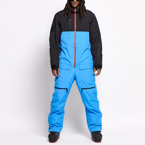 Traje de Esquí Unisex de Talla Grande, Ecológico, Impermeable, Aislado, de Una Pieza, con Capucha, Diseño de Paneles, Pantalones de Snowboard Cortavientos, Mono de Esquí - Product Image 1