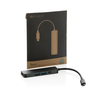 <b>Hub</b> Earth Recycled Aluminum <b>USB</b> Gadget Sustainable Promotional Product - Product Image 5