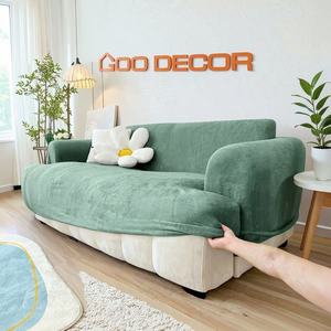 Funda de Sofá Lavable de Tela Suave y Lujosa, Elástica, de Terciopelo, Duradera, con Patrón Liso, Antipolvo y Antiarañazos, Color Personalizado - Product Image 6