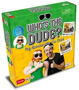 Identity Games Who's the Dude? Charades Game, Family Game Nights Charades, for 3-8 players