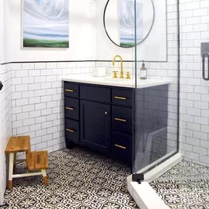 Azulejos de pared de cerámica con patrón de flores, 600x600mm, 300x300m, para Interior Exterior, para sala de estar, decoración de suelo de Hotel - Product Image 3