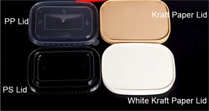 Chất Lượng Cao Dùng Một Lần Không Thấm Mỡ Gia Cố Rim Cách Điện Phẳng Nắp Kraft Tùy Chỉnh Vuông Hình Chữ Nhật Giấy Salad Bát Thực Phẩm - Product Image 6