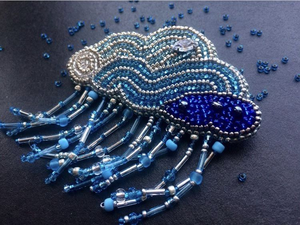 Broderie à la main ornement artisan brodé broche brodé cadeau accessoire textile brodé - Product Image 4