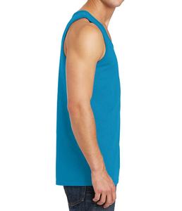 Camiseta sin Mangas para Hombre de Alta Calidad, Transpirable, con Impresión Completa en Tela Personalizada, Estilo Casual, Tallas Grandes, Precio Económico al por Mayor, Diseño Liso - Product Image 3