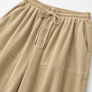 <b>Women</b>’s Wide Leg <b>Corduroy</b> Pants <b>High</b> <b>Waist</b> Loose Fit Drawstring <b>Trousers</b> Casual Streetwear Vintage Style Soft Cotton Blend Pants - Product Image 5
