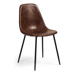 BFG027 Modern Leather Armchair with Metal Legs Revolving and <b>Reclining</b> Comfortable Convertible Design for Home Office Use - Product Image 1