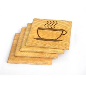 Wholesale Blank Custom Engrave Logo Luxury Natural Walnut Square Wooden <b>Coaster</b> <b>for</b> <b>Drinks</b> manufacturer and exporter - Product Image 3