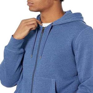 Sweat-shirts à capuche pour hommes en coton mélangé, fermeture éclair intégrale, logo personnalisé, vente en gros - Product Image 3