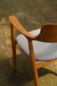 Solid Wood <b>Dining</b> <b>Armchair</b> with Upholstered Seat - Product Image 2