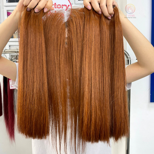 Envío de la gota Extensiones de cabello vietnamita crudo recto natural Paquetes dibujados dobles Proveedor de cabello humano - Product Image 2