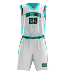 Conjunto de camiseta de baloncesto sublimada uniformes reversibles OEM para equipos de baloncesto - Product Image 5